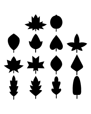 Simple Fall Leaf Silhouette Clip Art