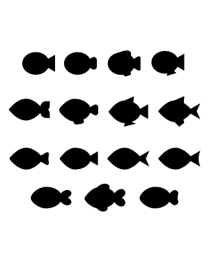 Simple Fish Silhouette Clip Art