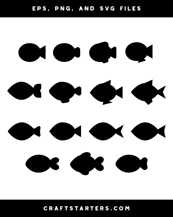 simple fish clip art black and white