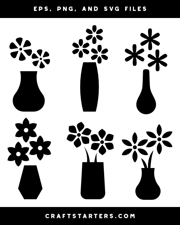 Download Simple Flower Vase Silhouette Clip Art