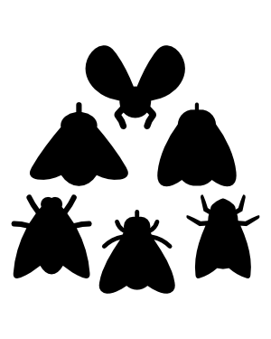 Simple Fly Silhouette Clip Art