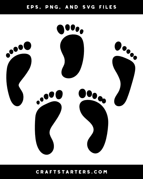 Simple Footprint Silhouette Clip Art