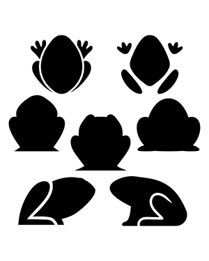 Simple Frog Silhouette Clip Art