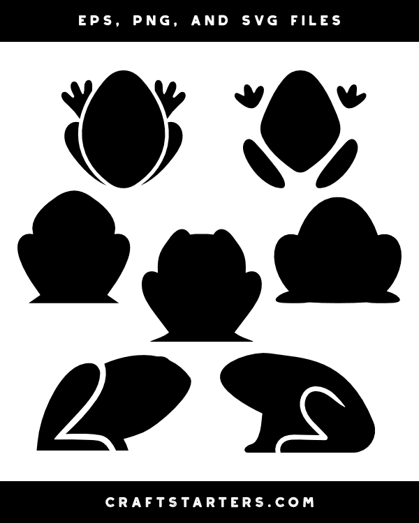 Simple Frog Silhouette Clip Art