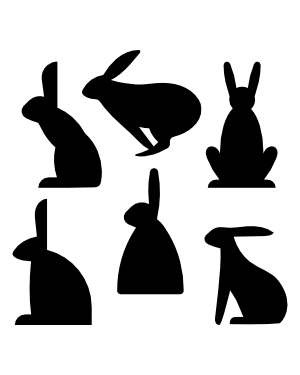 Simple Hare Silhouette Clip Art