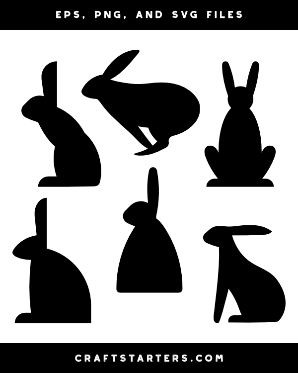 Simple Hare Silhouette Clip Art