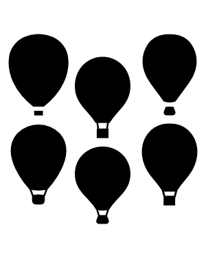 Simple Hot Air Balloon Silhouette Clip Art