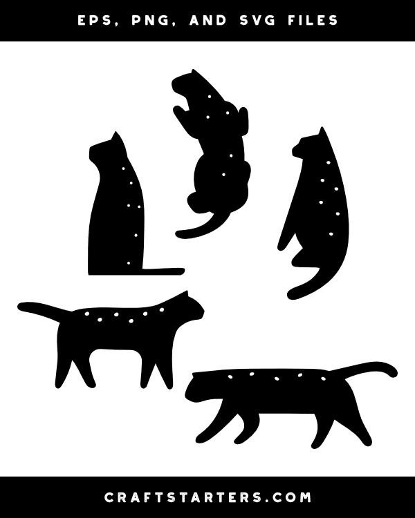 Simple Jaguar Silhouette Clip Art