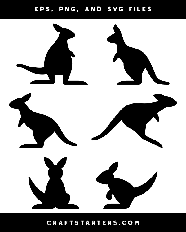 Download Simple Kangaroo Silhouette Clip Art