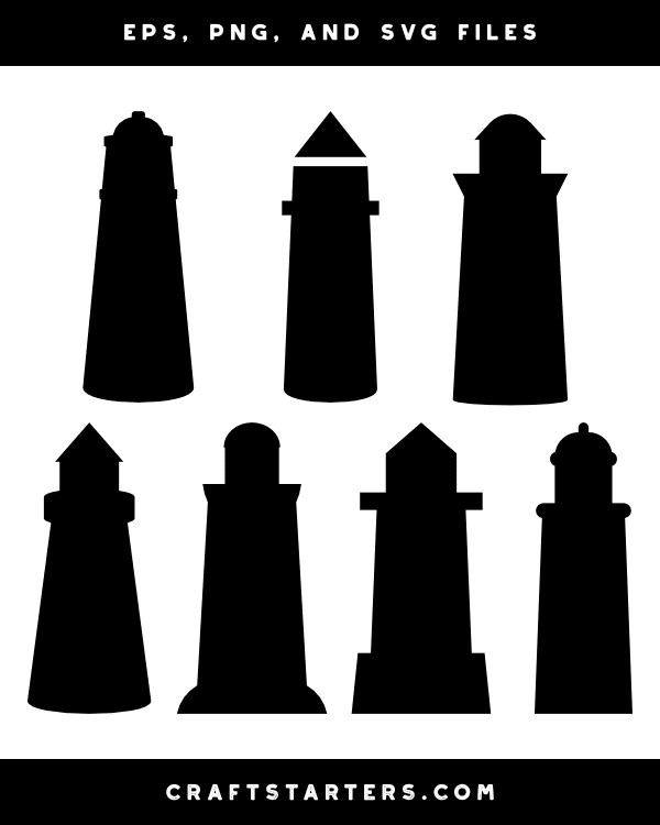 Simple Lighthouse Silhouette Clip Art