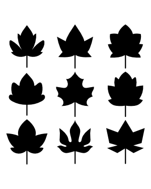 Simple Maple Leaf Silhouette Clip Art
