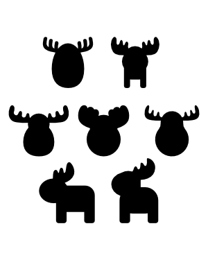 Simple Moose Silhouette Clip Art