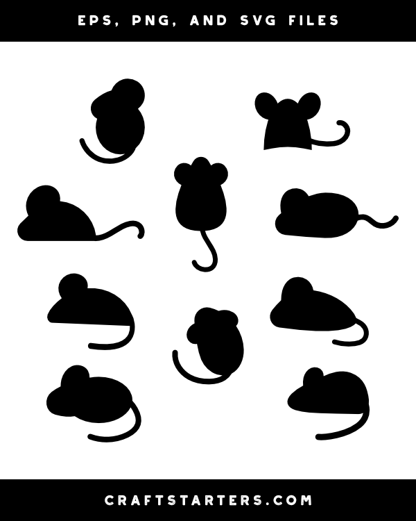 Simple Mouse Silhouette Clip Art
