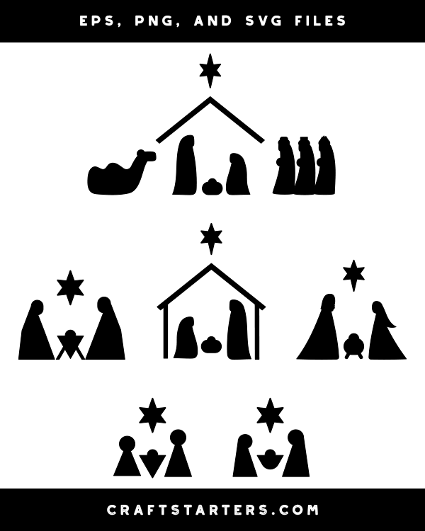 nativity silhouette clip art