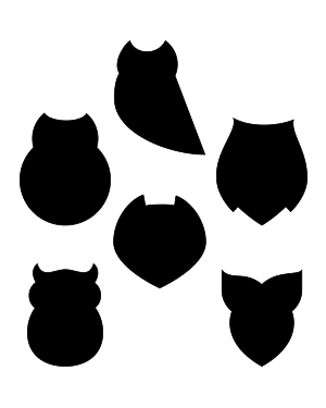 Simple Owl Silhouette Clip Art