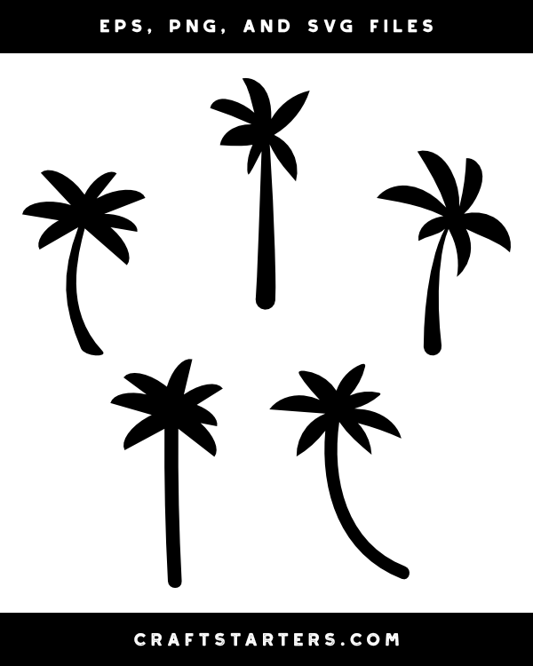 Simple Palm Tree Silhouette Clip Art