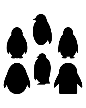 Simple Penguin Silhouette Clip Art