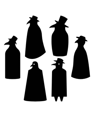 Simple Plague Doctor Silhouette Clip Art