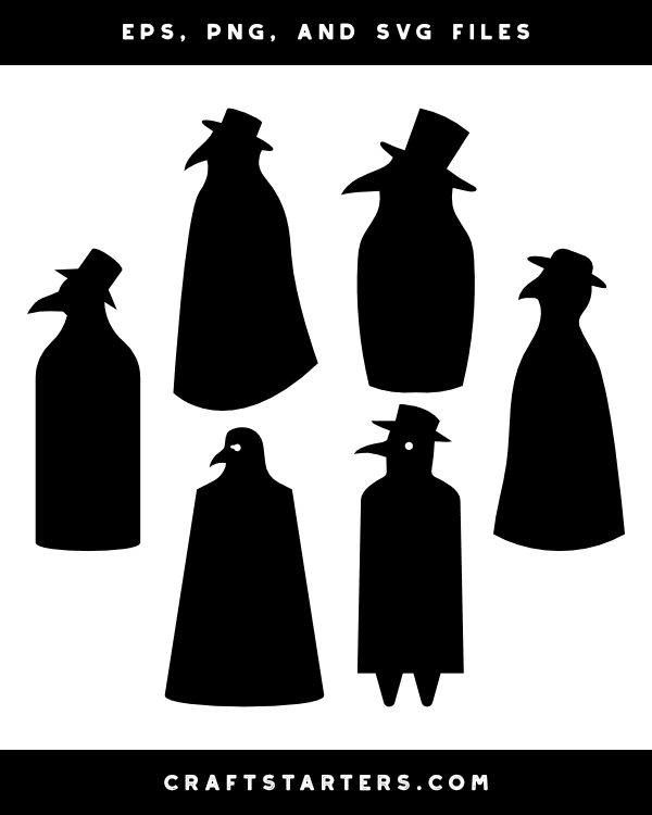 Simple Plague Doctor Silhouette Clip Art