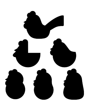 Simple Rooster Silhouette Clip Art