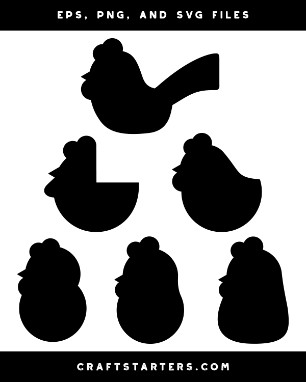 Simple Rooster Silhouette Clip Art