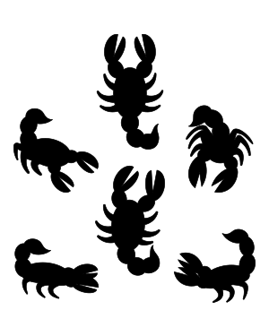 Simple Scorpion Silhouette Clip Art
