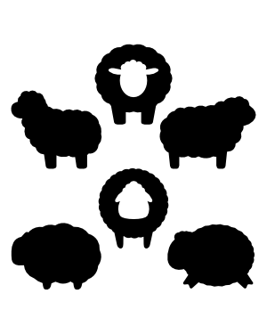 Simple Sheep Silhouette Clip Art