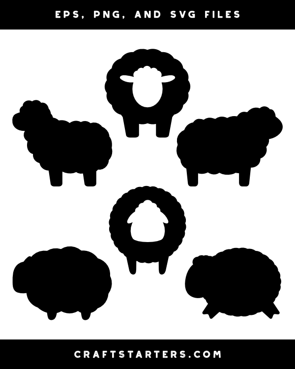 Simple Sheep Silhouette Clip Art