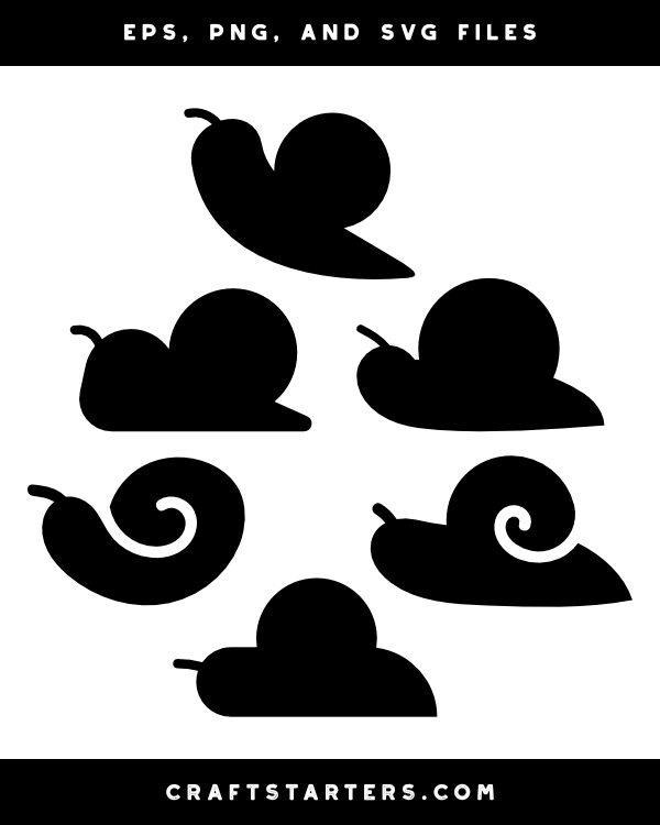 Simple Snail Silhouette Clip Art