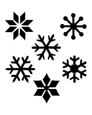 Simple Snowflake Silhouette Clip Art