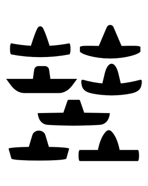Simple Sombrero Silhouette Clip Art