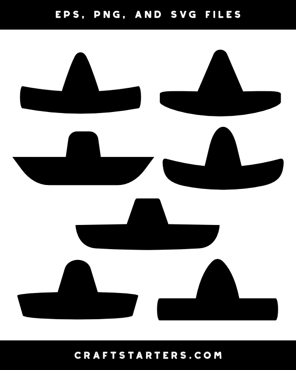 Simple Sombrero Silhouette Clip Art