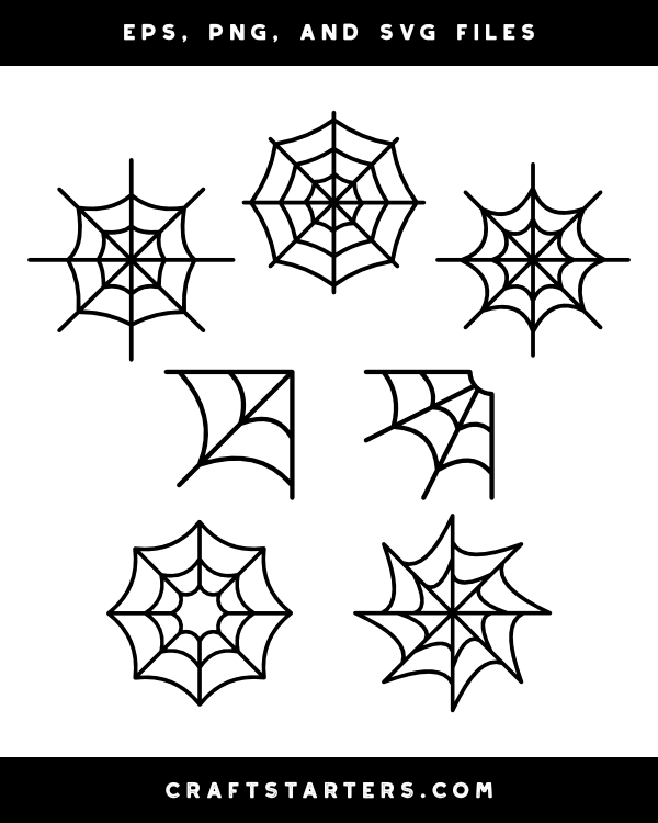 Simple Spider Web Silhouette Clip Art