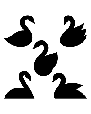 Simple Swan Silhouette Clip Art