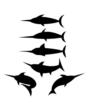 Simple Swordfish Silhouette Clip Art
