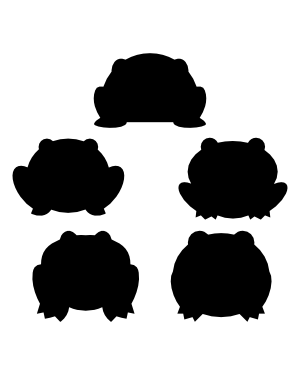 Simple Toad Silhouette Clip Art