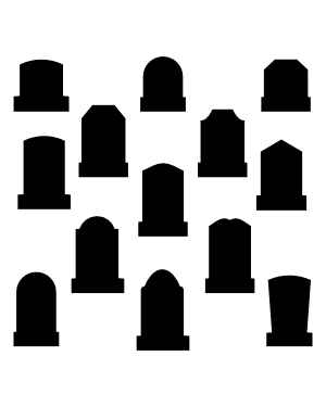 Simple Tombstone Silhouette Clip Art