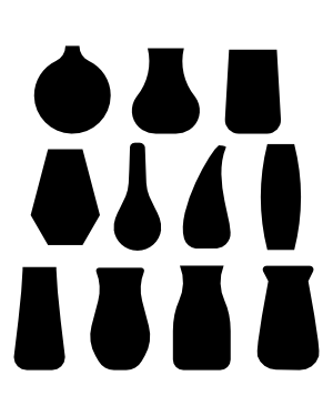 Simple Vase Silhouette Clip Art