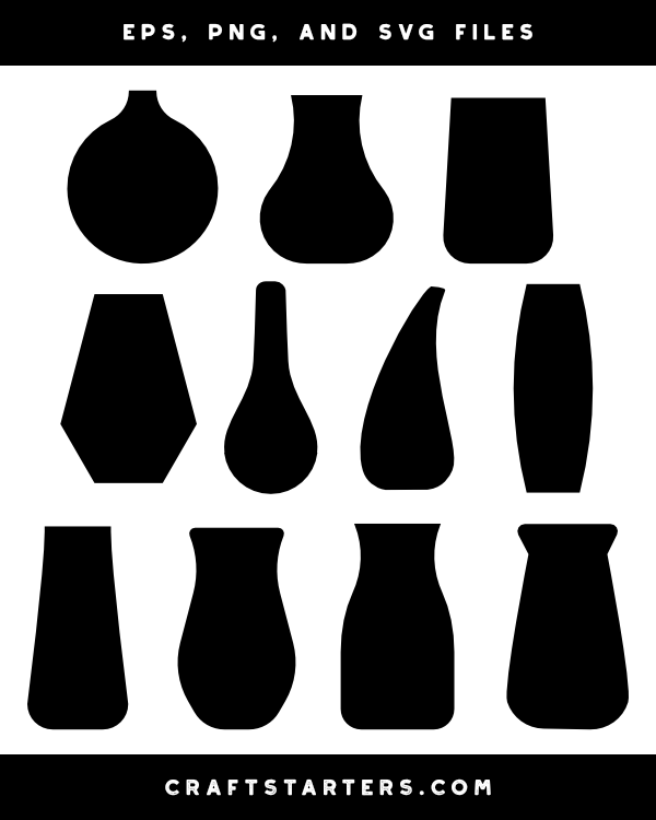 Simple Vase Silhouette Clip Art