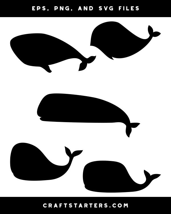 Simple Whale Silhouette Clip Art