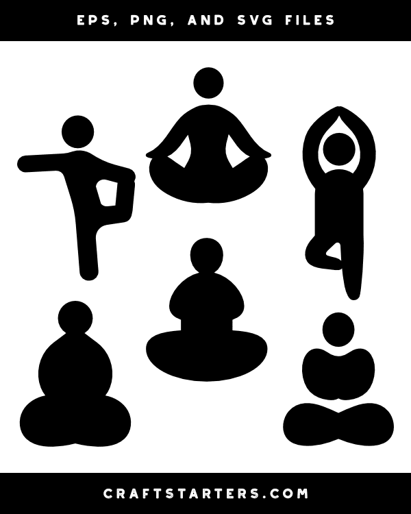 Premium Vector | Yoga silhouette pose