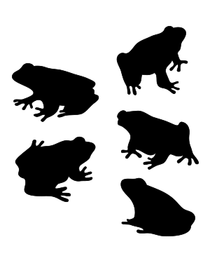 Sitting Frog Silhouette Clip Art