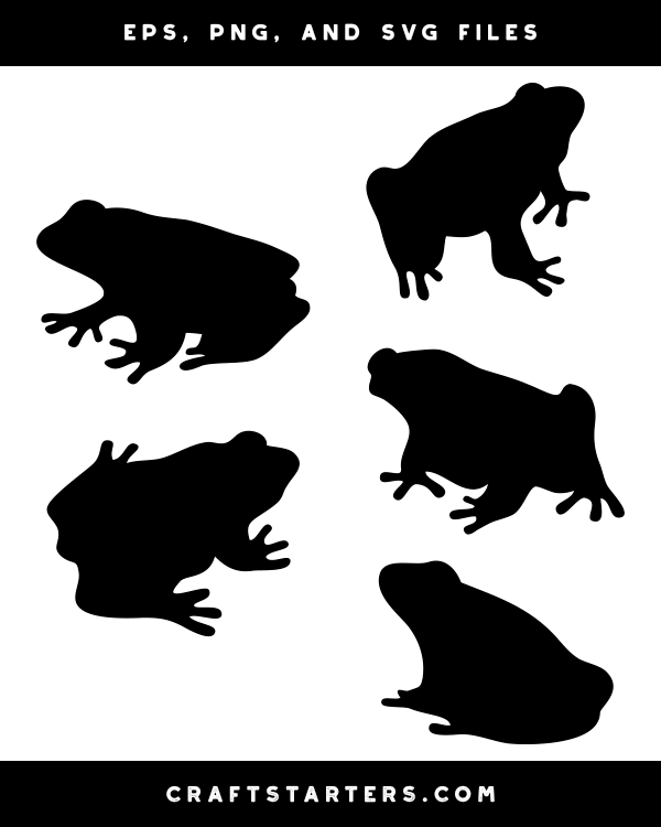 Sitting Frog Silhouette Clip Art