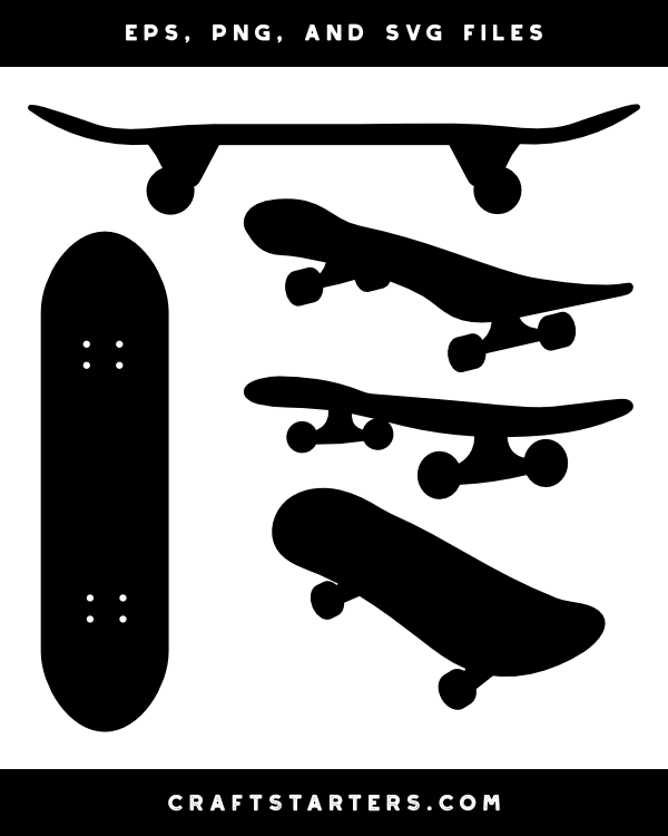 Skateboard Silhouette Clip Art