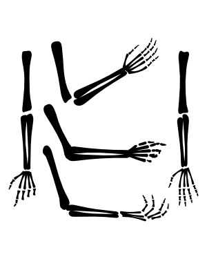 Skeleton Arm Silhouette Clip Art