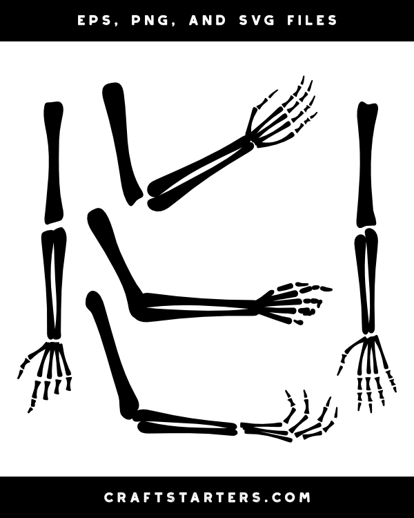 Skeleton Arm Silhouette Clip Art
