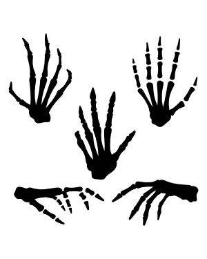 Skeleton Hand Silhouette Clip Art