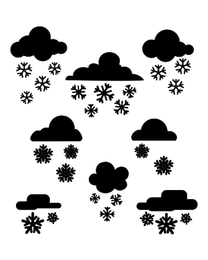 Snow Cloud Silhouette Clip Art