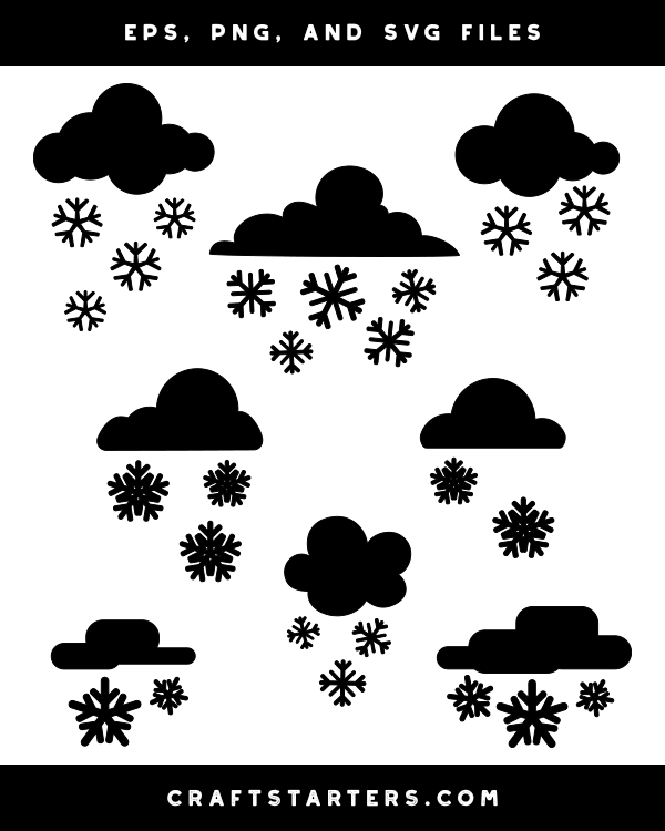Snow Cloud Silhouette Clip Art