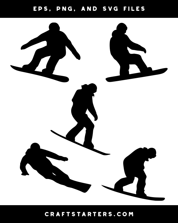 Snowboarder Silhouette Clip Art